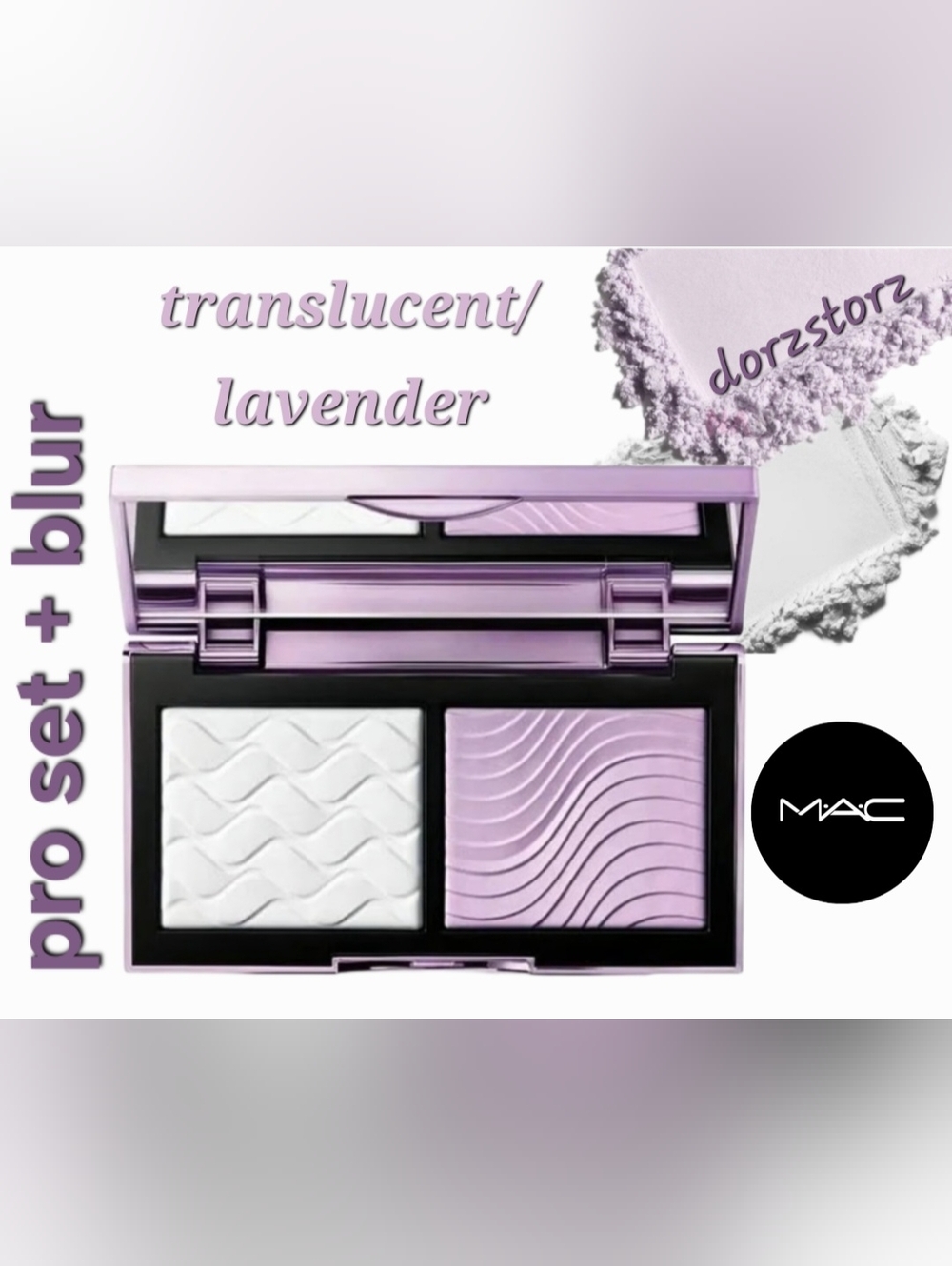MAC Studio Fix Pro Set + Blur Powder Duo •TRANSLUCENT LAVENDER• 2x .12 oz • NIB